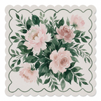 Peony Rose Scallop Garden Mahjong Mat | Mahjong by SI