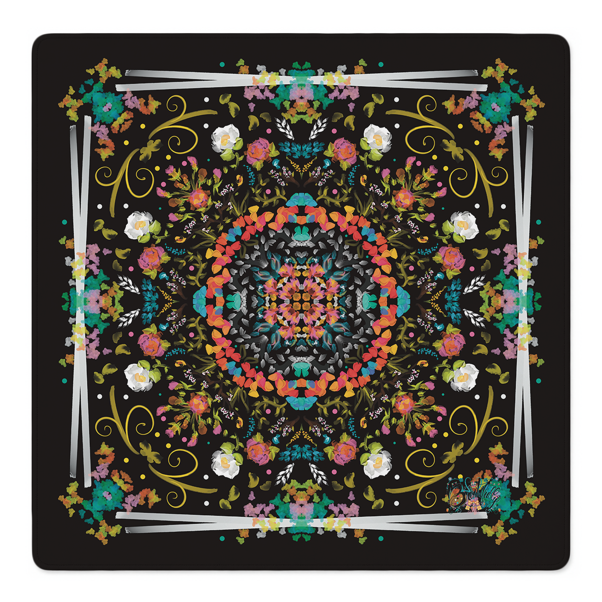 Midnight Bloom Reverie Mahjong Mat | Mahjong by SI