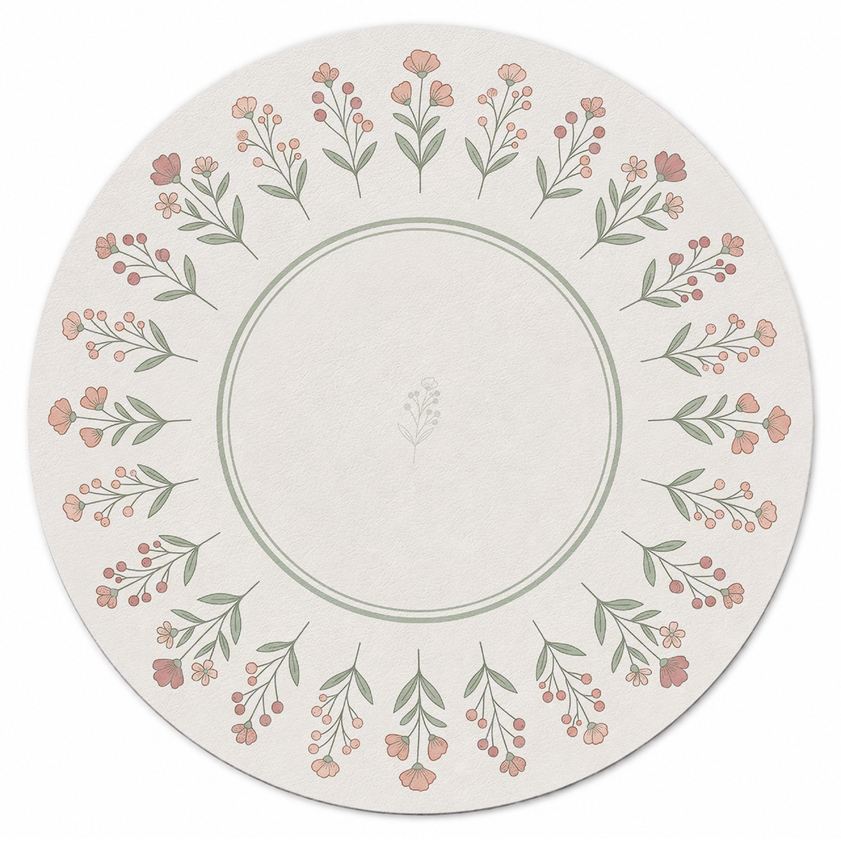 Wildflower Meadow Circle Mahjong Mat | Mahjong by SI