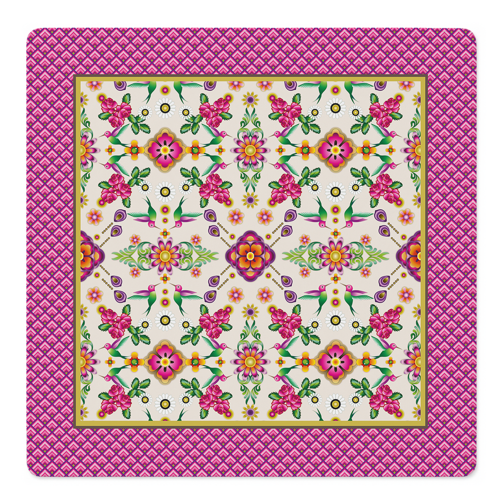 Ala Fucsia Mahjong Mat by Catalina Estrada | Mahjong by SI
