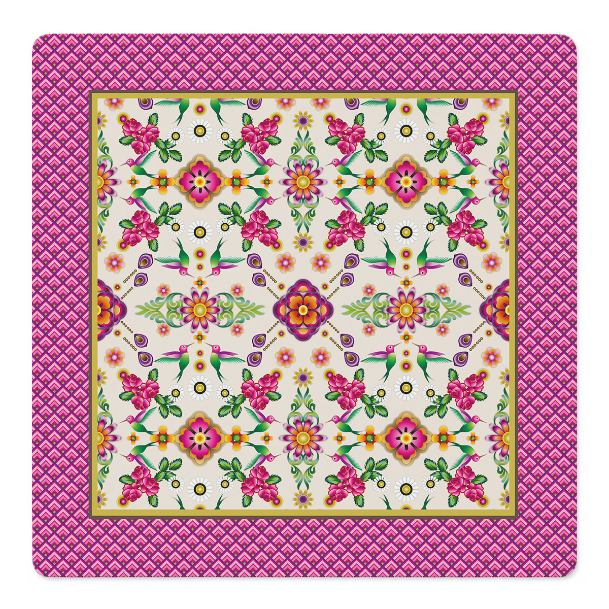 Ala Fucsia Mahjong Mat by Catalina Estrada | Mahjong by SI
