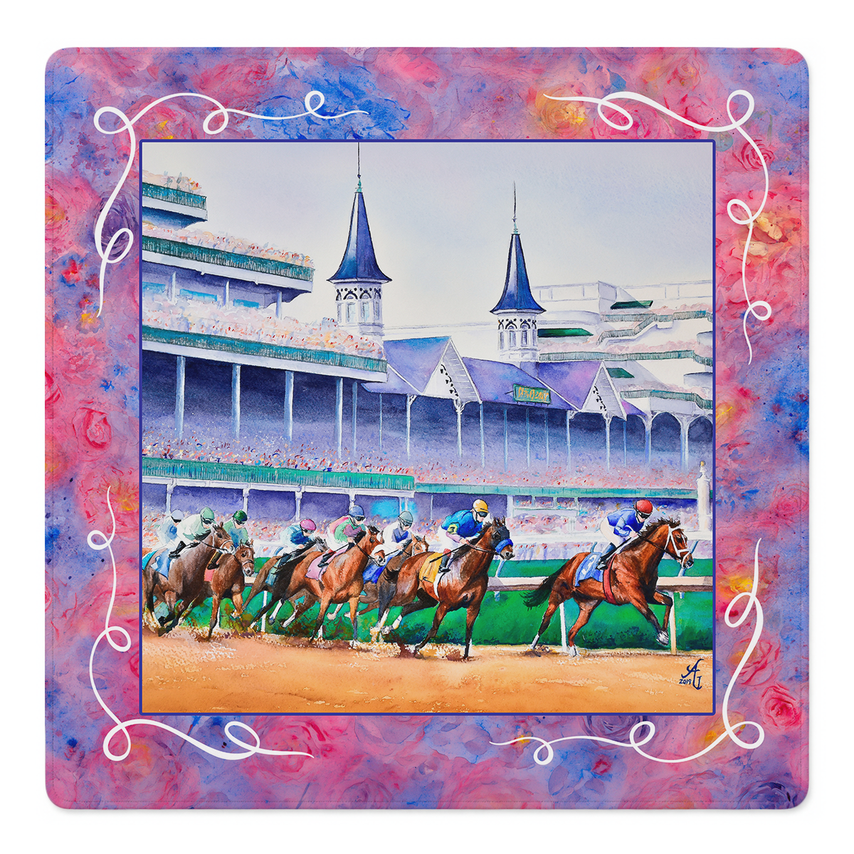 Run for the Roses Mahjong Mat | Mahjong by SI