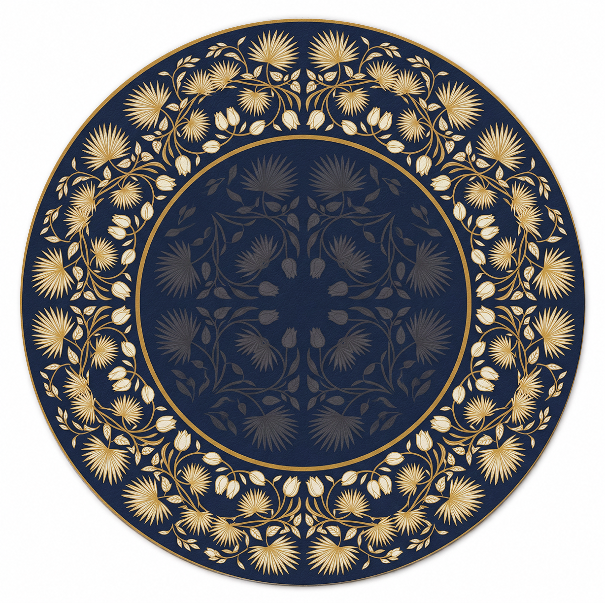 Royal Palm Nocturne Mahjong Mat | Mahjong by SI