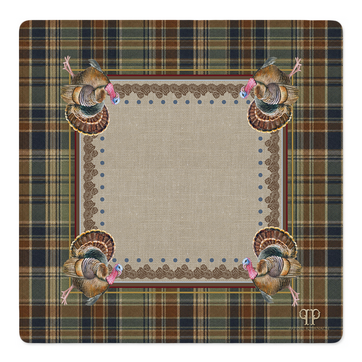 Tartan Turkey Trot Mahjong Mat | Mahjong by SI