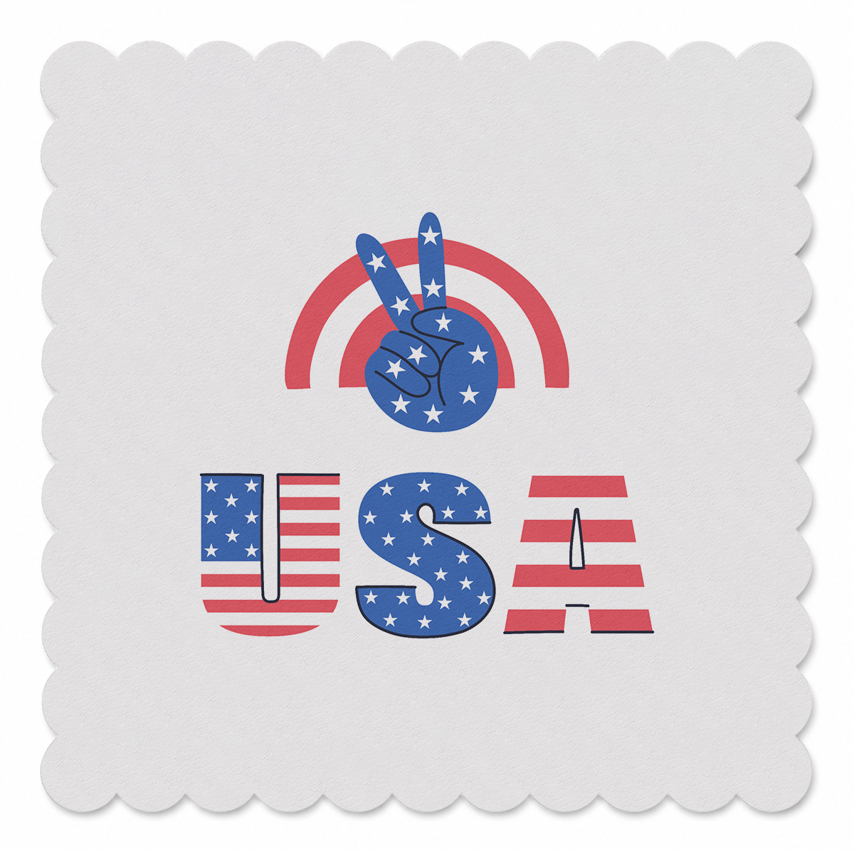 Stars and Stripes Peace Mahjong Mat | Mahjong by SI