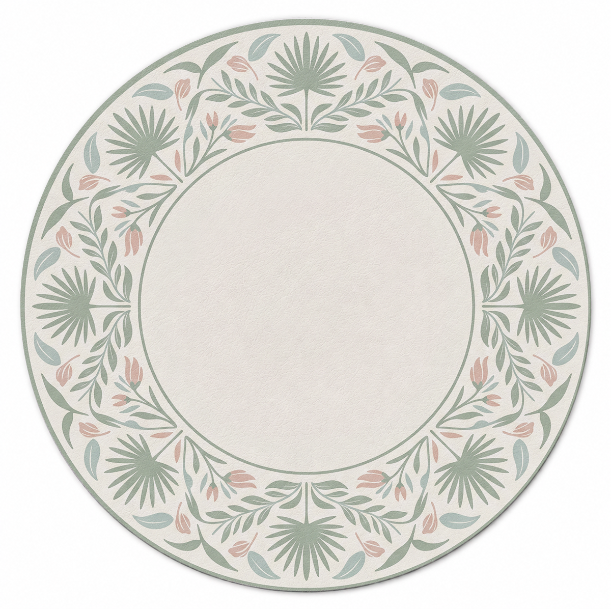 Palm Frond Garden Wreath Mahjong Mat | Mahjong by SI