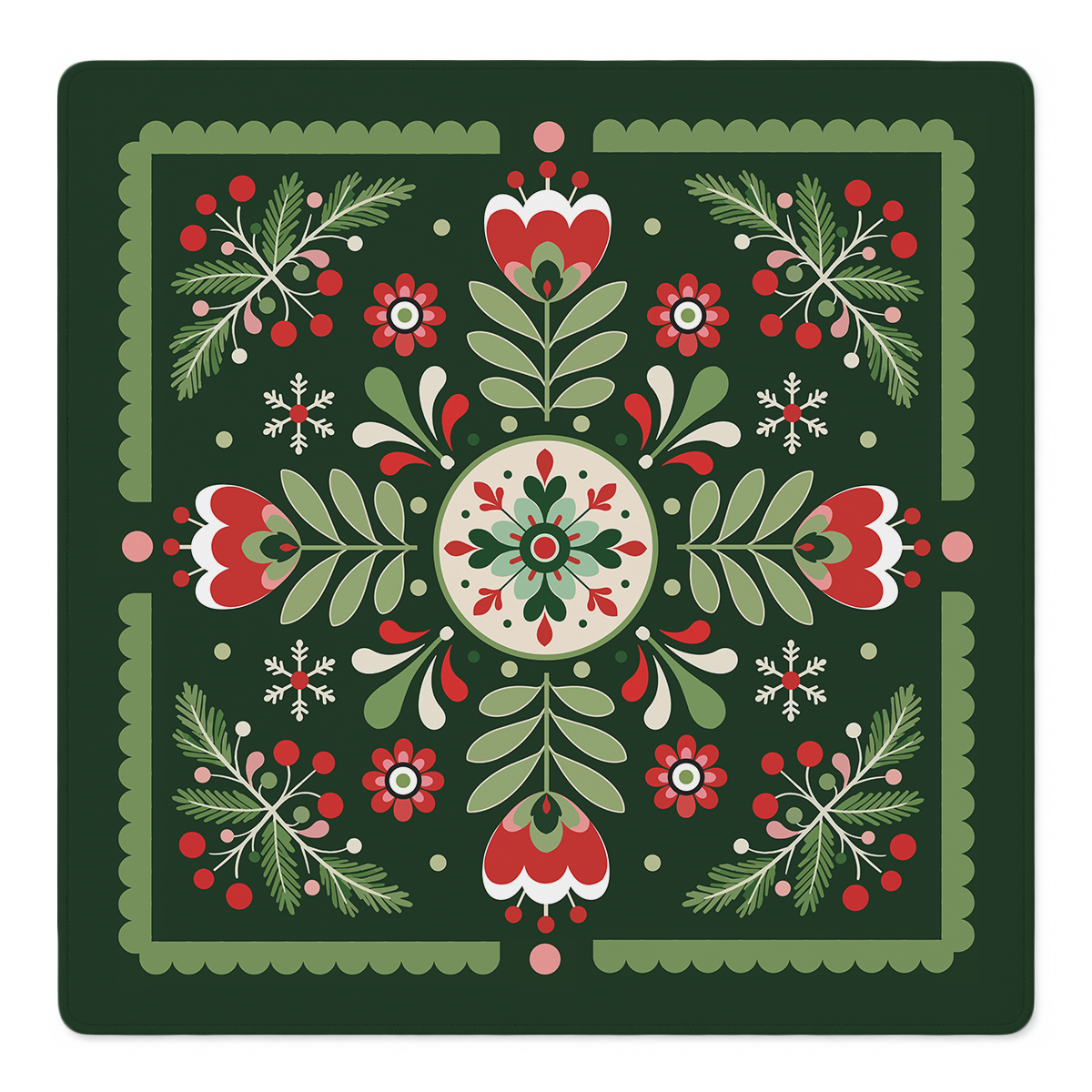 Deck the Folk Halls Mahjong Mat | Mahjong by SI