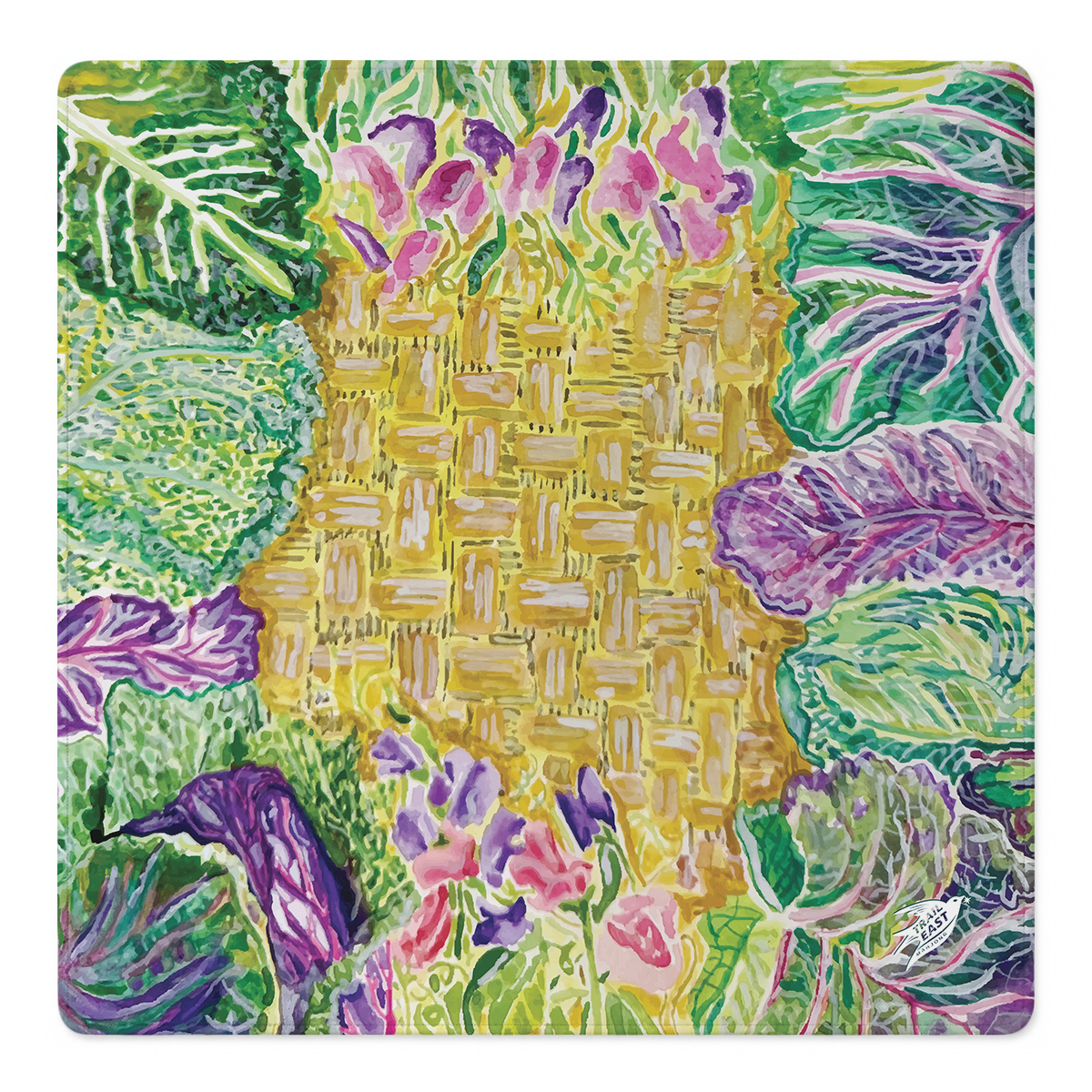 Basket Weave Blooms Mahjong Mat | Mahjong by SI
