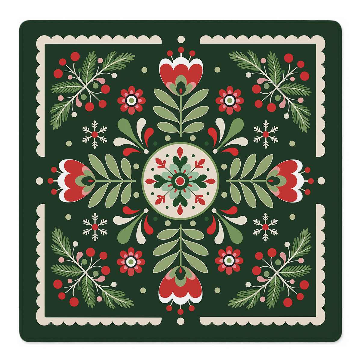 Winter Wonder Folklore Mahjong Mat | Mahjong by SI