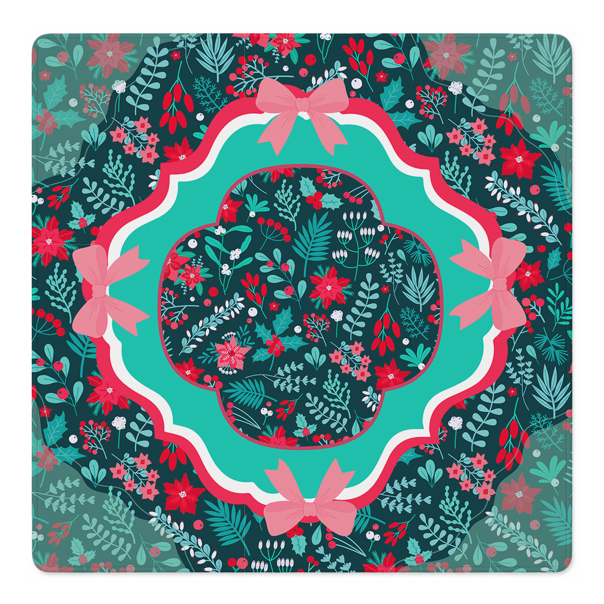 Bow Holly Days Mahjong Mat | Mahjong by SI