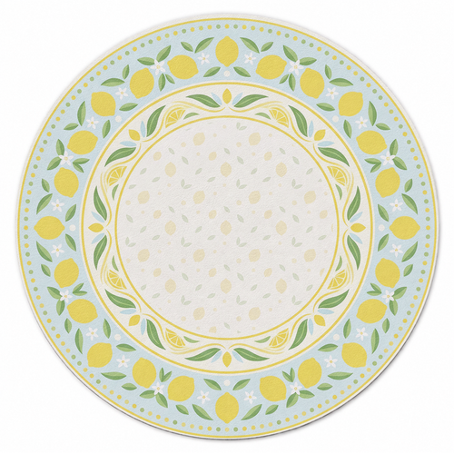 Amalfi Lemon Grove Round Mahjong Mat | Mahjong by SI
