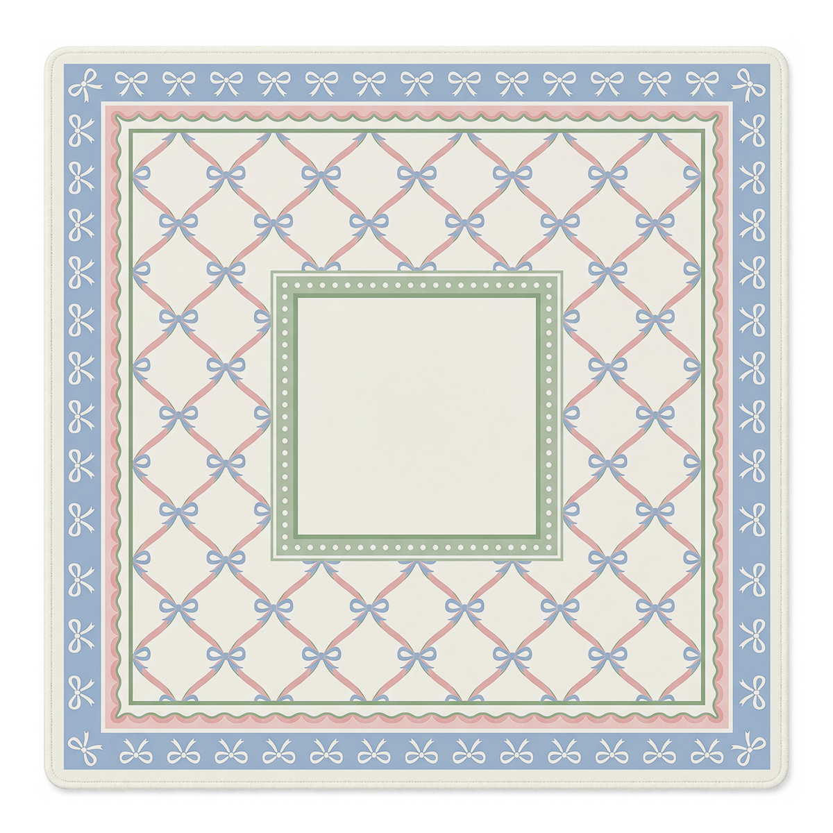 Pretty in Pink Bows Mahjong Mat by Mahjong by SI