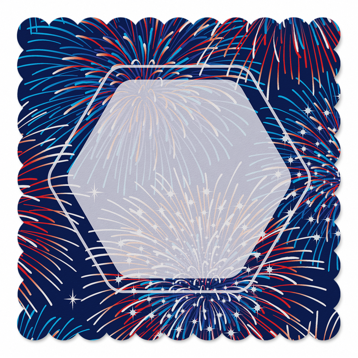 Fourth of July Fireworks Mahjong Mat | Mahjong by SI