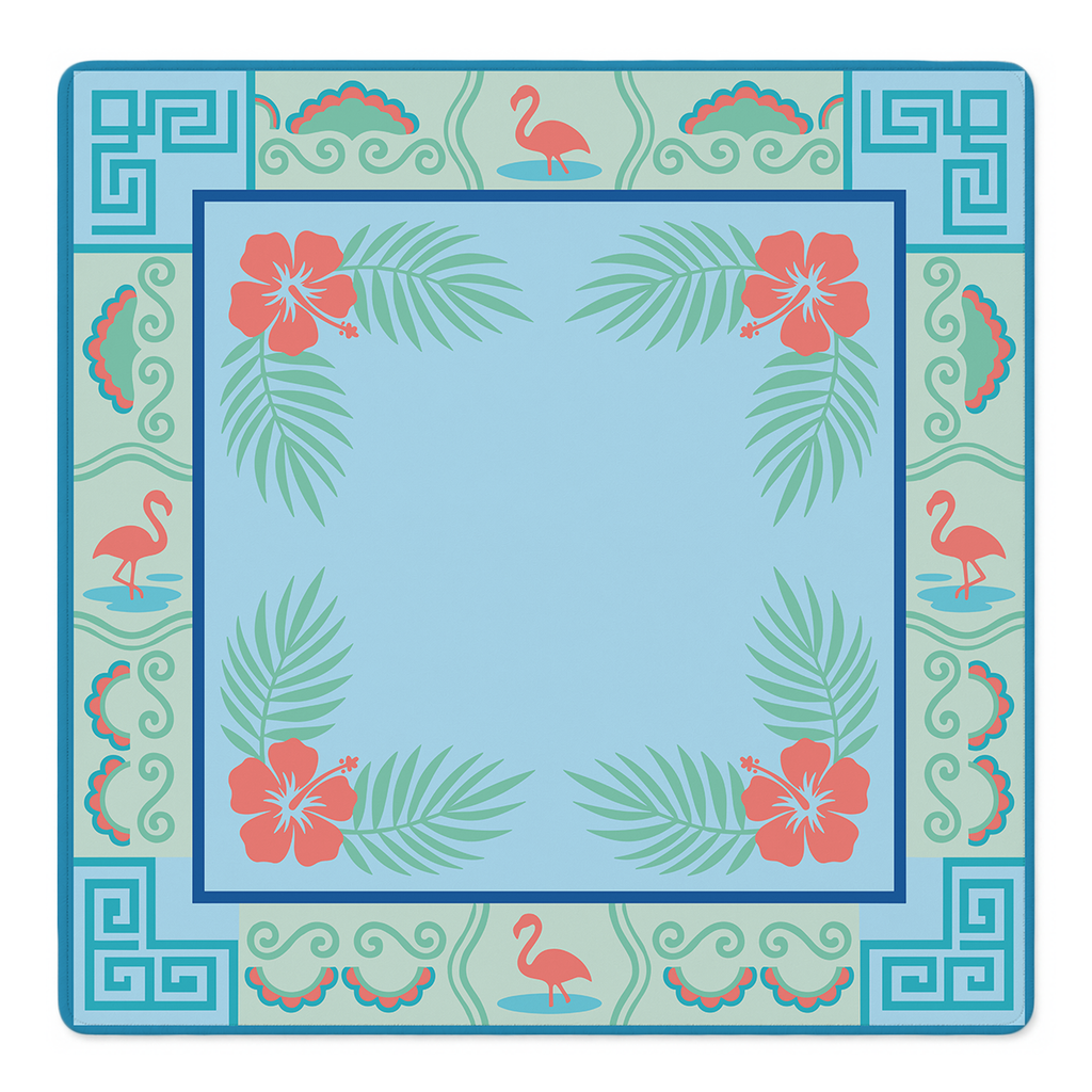 Flamingo Fandango Mahjong Mat by Mahjong by SI