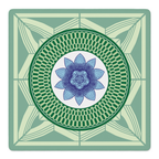 Azul Vivo Mahjong Mat by Catalina Estrada | Mahjong by SI