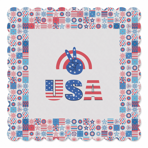 Americana Peace Parade Mahjong Mat | Mahjong by SI