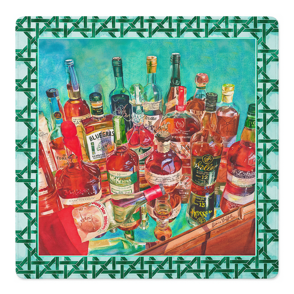 Bourbon on the Rocks Mahjong Mat | Mahjong by SI