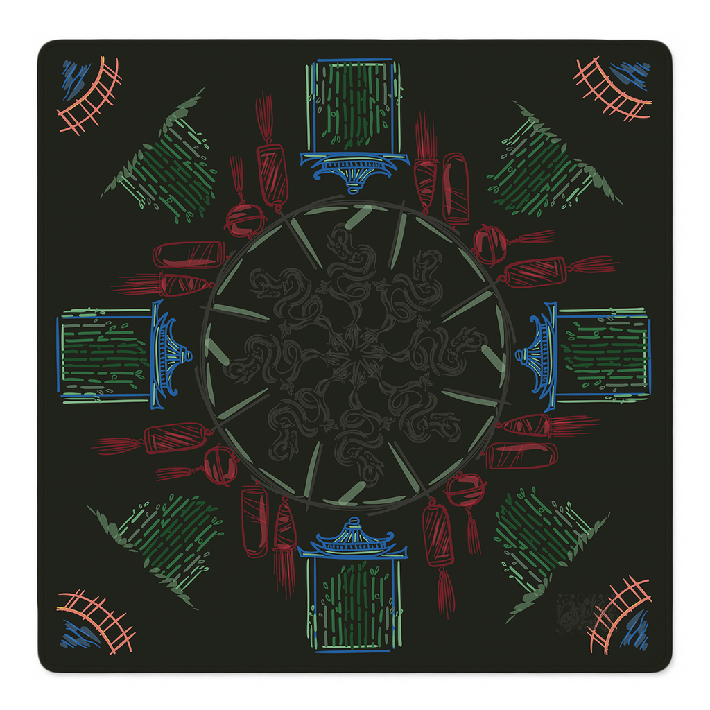 House of Red Lanterns Mahjong Mat | Mahjong by SI