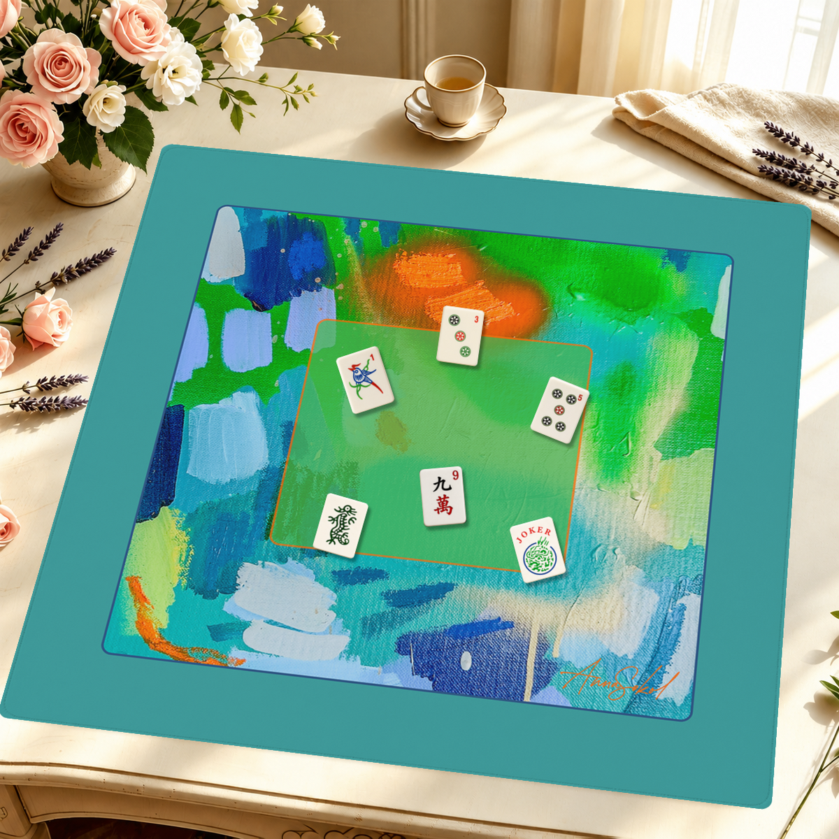 Drawn to Play mahjong mat — Styled Tile Table