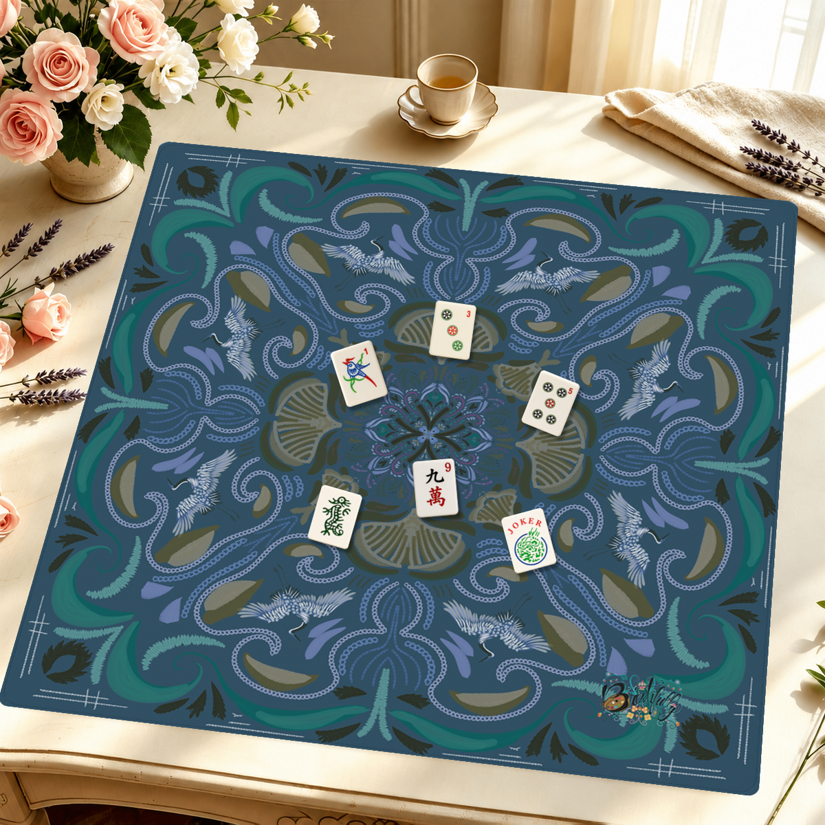 Dynasty in Flight mahjong mat — Styled Tile Table