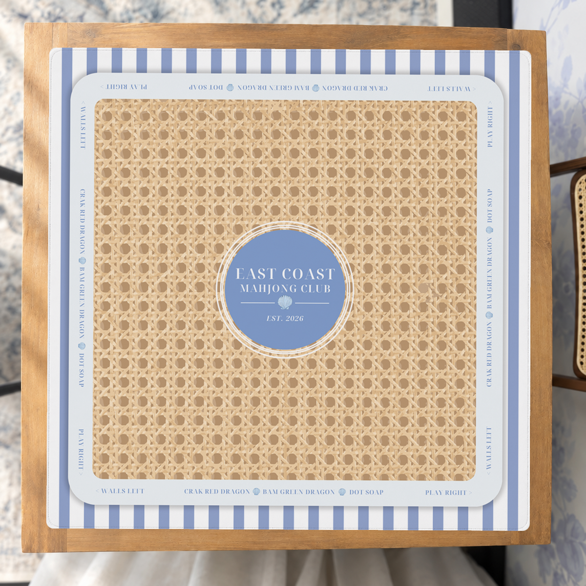 East Coast Mahjong Club mahjong mat — Studio Overhead