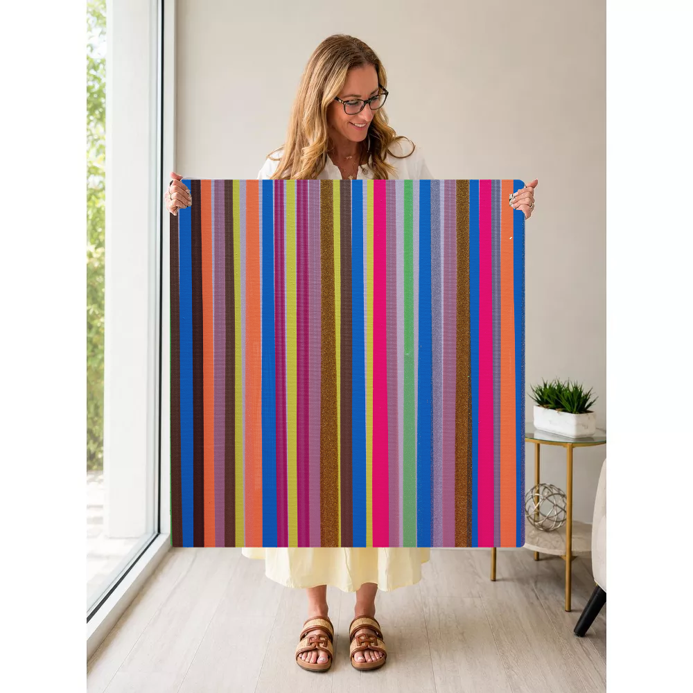 Electric Rainbow Rally mahjong mat — Held Mat Portrait