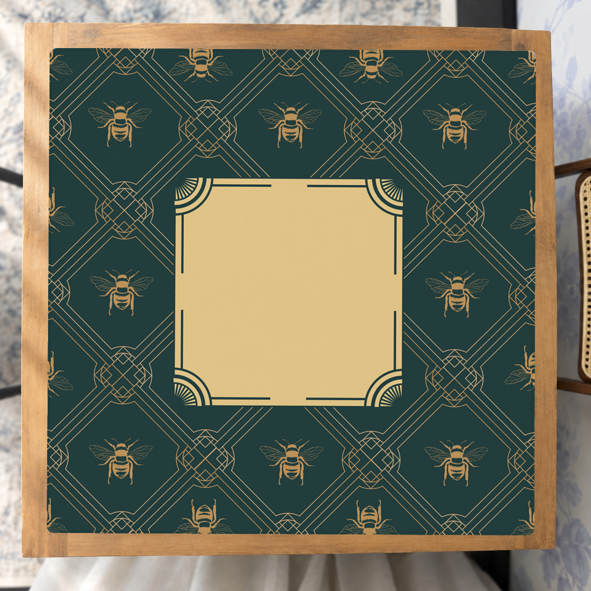 Emerald Hive Royale mahjong mat — Studio Overhead