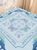 Enchanted Butterfly mahjong mat — Sunlit Close-up