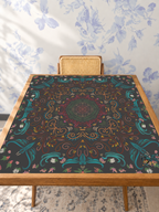 Enchanted Evenings mahjong mat — Studio Table Angle