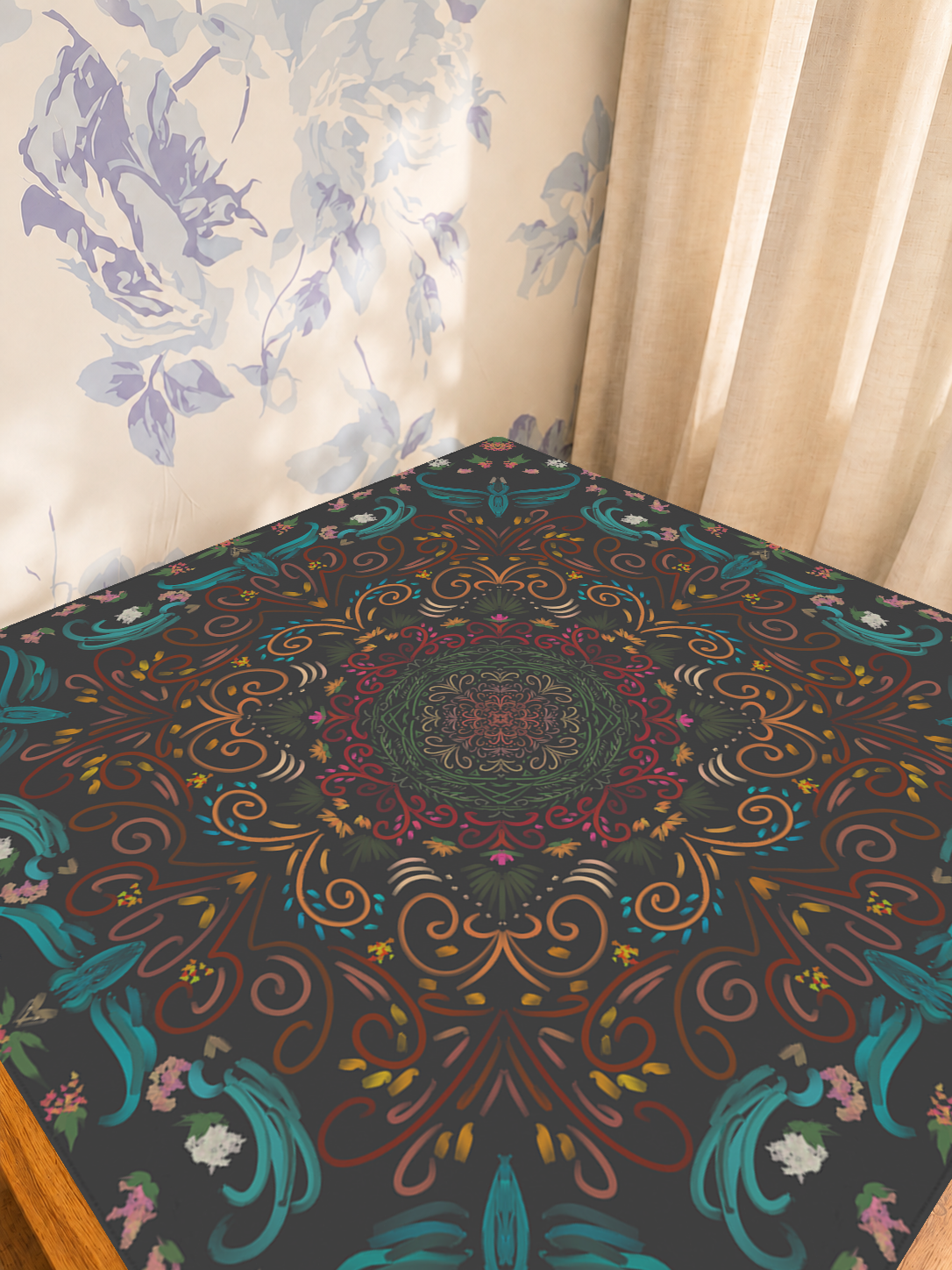 Enchanted Evenings mahjong mat — Sunlit Detail