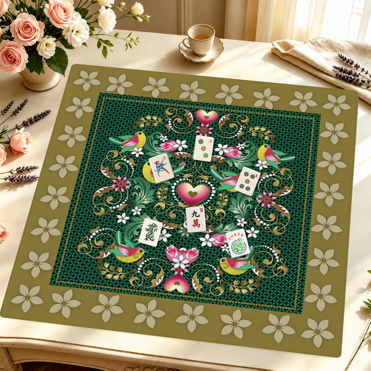 Esmeralda mahjong mat — Styled Tile Table