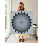 Eternal Mandala | Grey mahjong mat — Held Mat Portrait