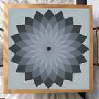 Eternal Mandala | Grey mahjong mat — Studio Overhead