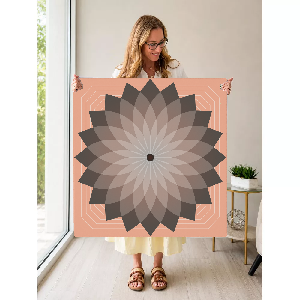 Eternal Mandala | Pink mahjong mat — Held Mat Portrait