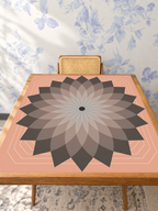 Eternal Mandala | Pink mahjong mat — Studio Table Angle