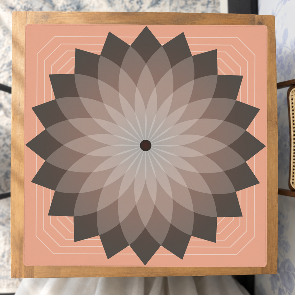 Eternal Mandala | Pink mahjong mat — Studio Overhead