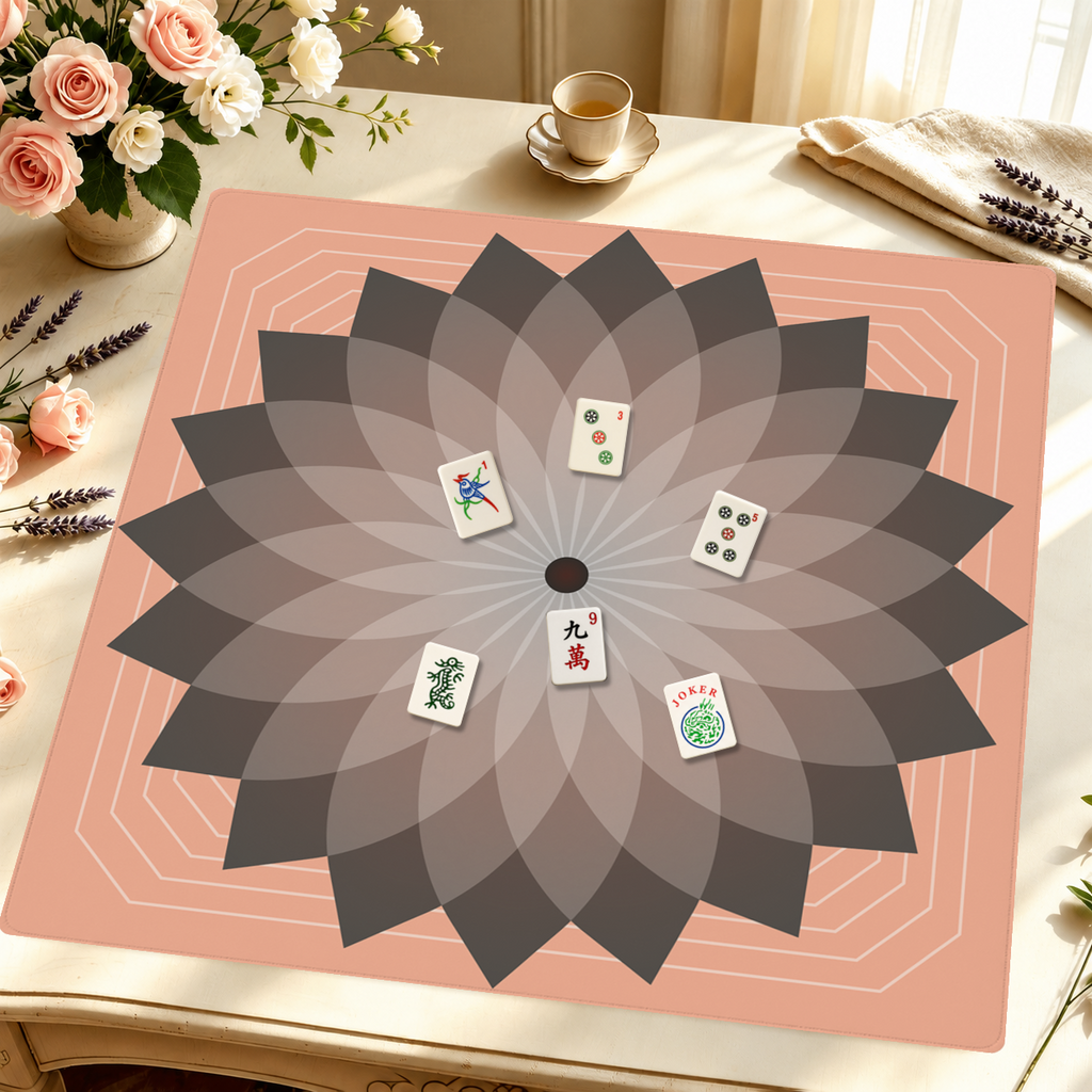 Eternal Mandala | Pink mahjong mat — Styled Tile Table