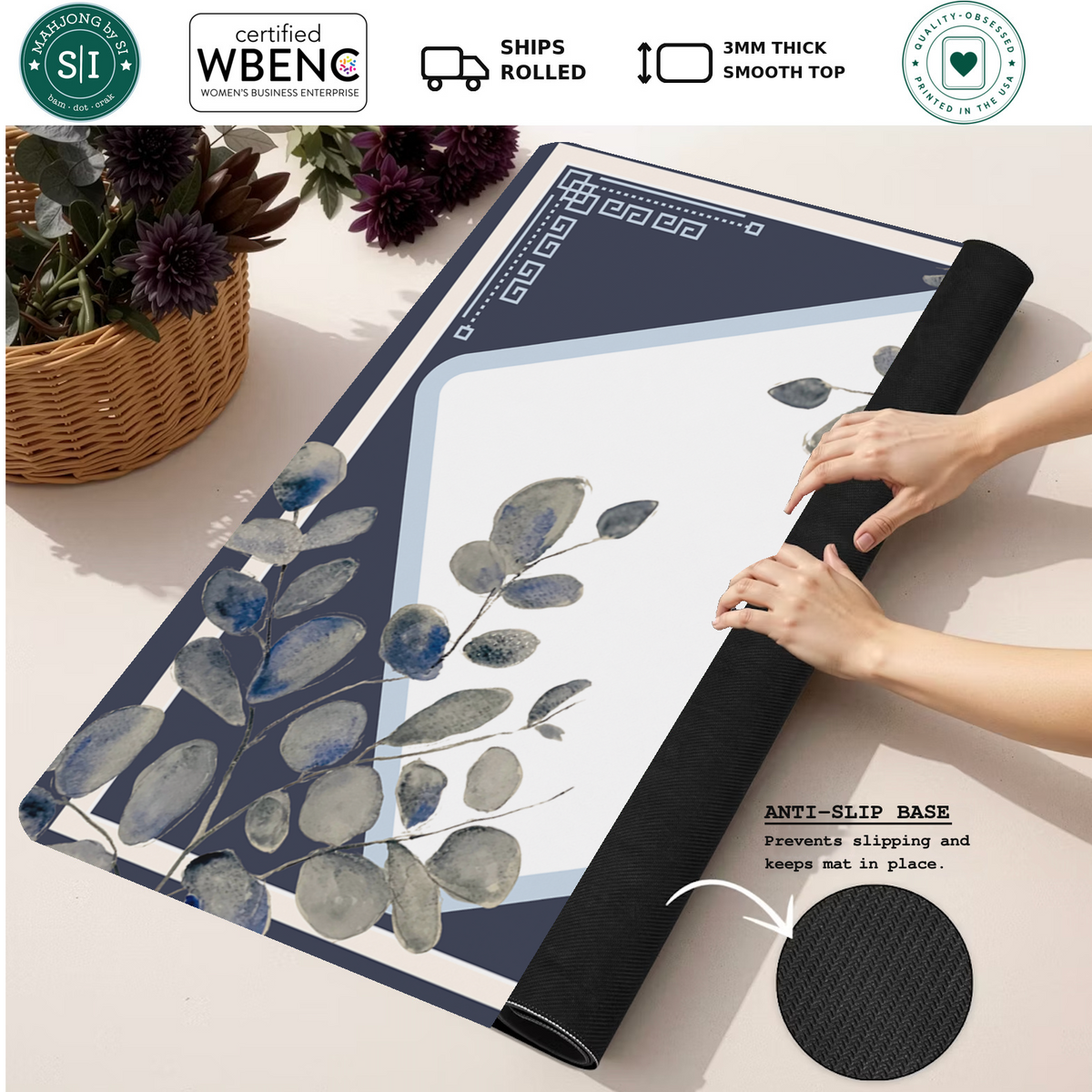 Eucalyptus Please mahjong mat — Rolled Mat Feature Image