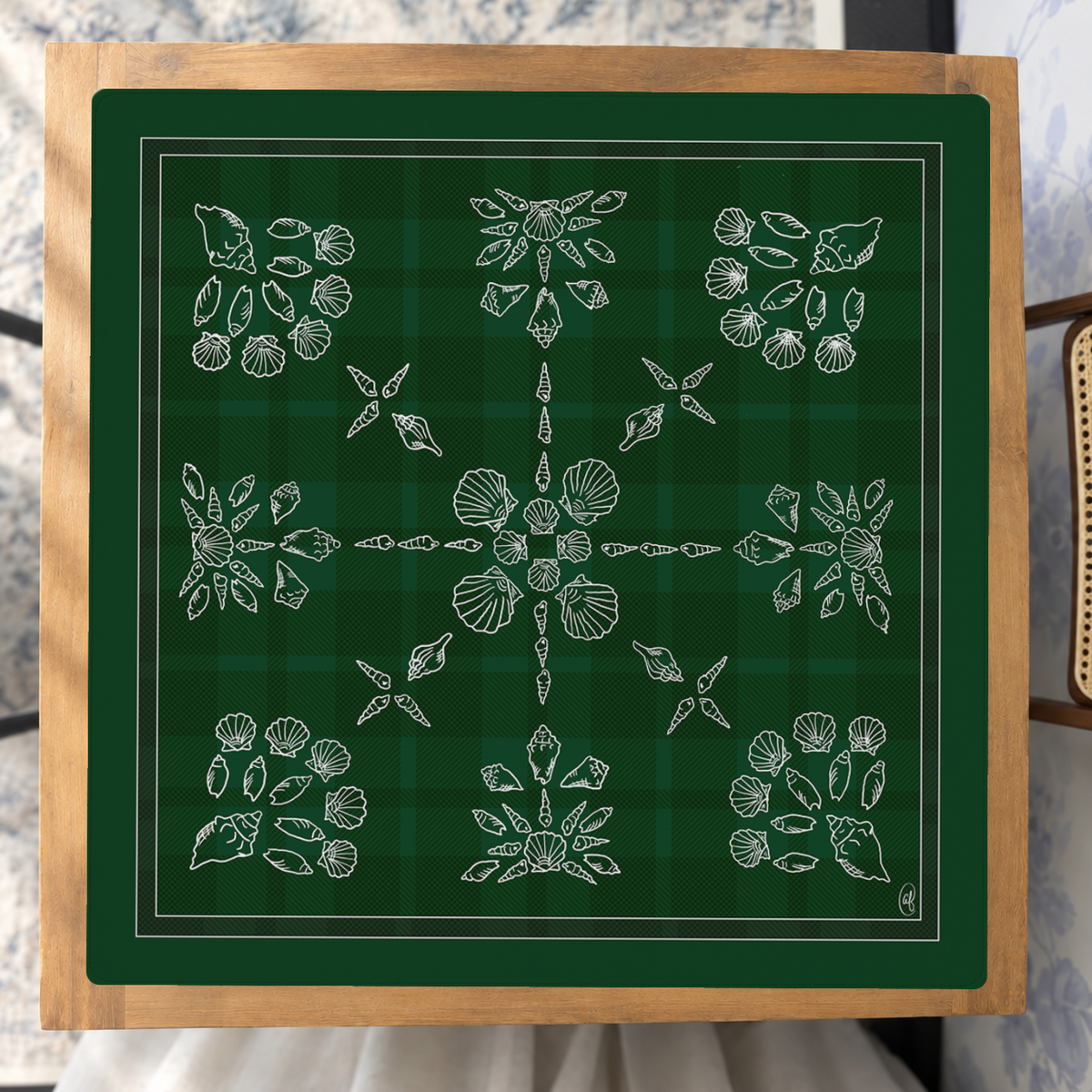 Evergreen Compass mahjong mat — Studio Overhead