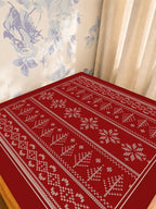 Mahjong by SI™ Fair Isle Be Home for Christmas Mahjong Mat — Sunlit Detail [studio-detail-square]