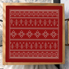 Mahjong by SI™ Fair Isle Be Home for Christmas Mahjong Mat — Studio Overhead [studio-overhead-square]