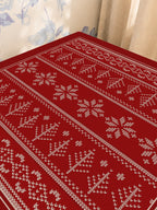 Mahjong by SI™ Fair Isle Be Home for Christmas Mahjong Mat — Sunlit Close-up [sunlit-closeup-square]