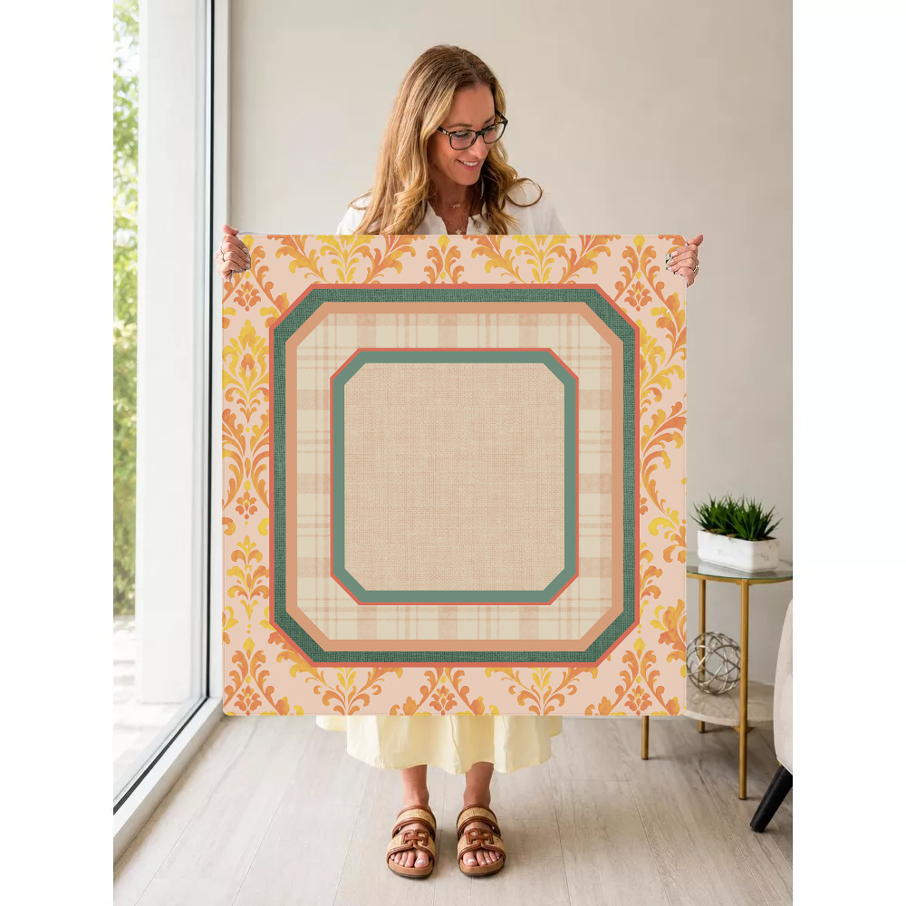 Fall Brocade mahjong mat — Held Mat Portrait