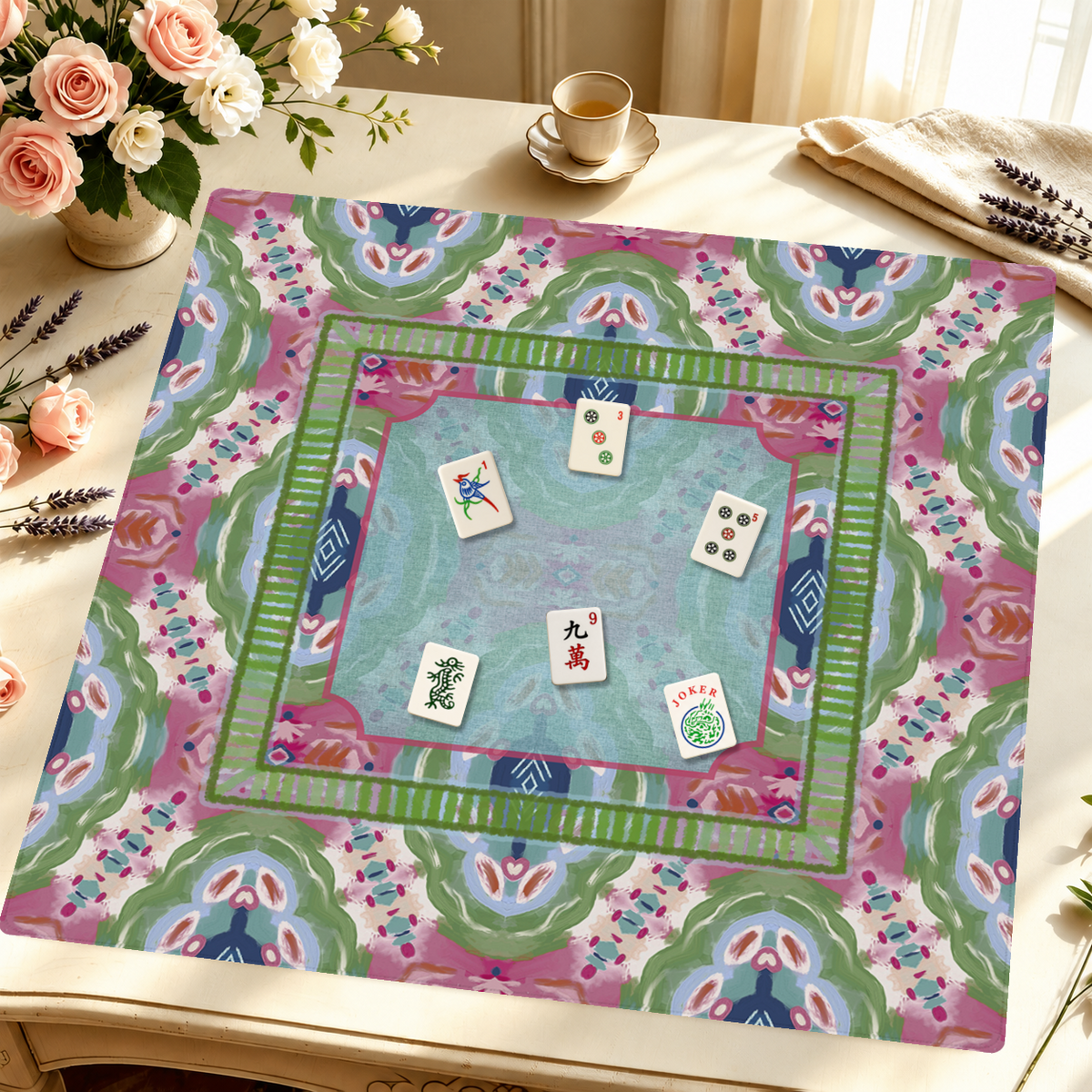 Fall Crush mahjong mat — Styled Tile Table