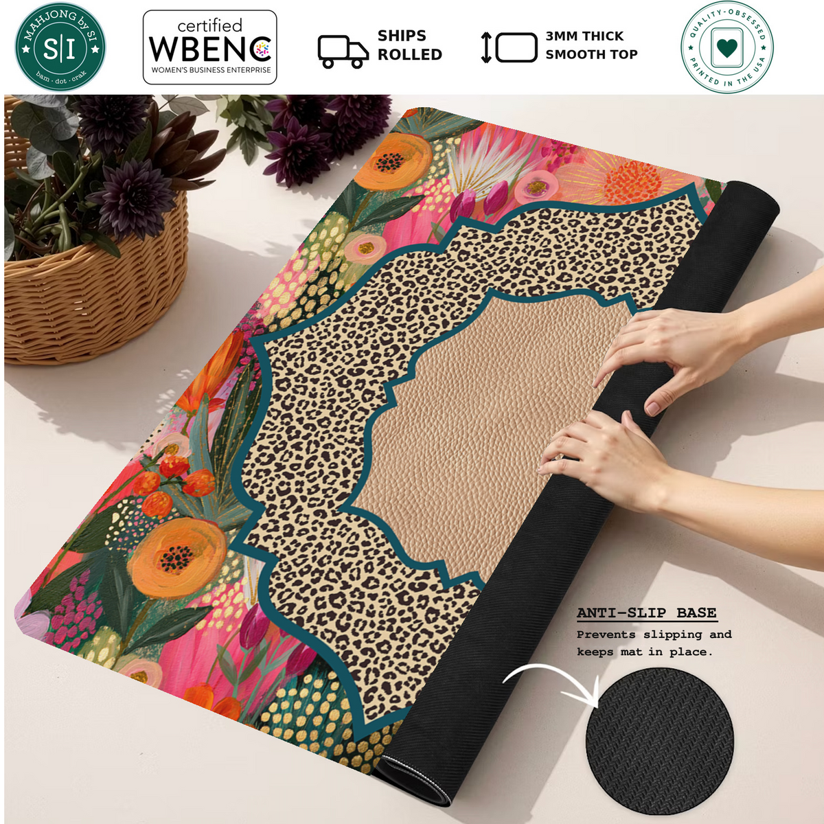 Fall on the Wild Side  mahjong mat — Rolled Mat Feature Image