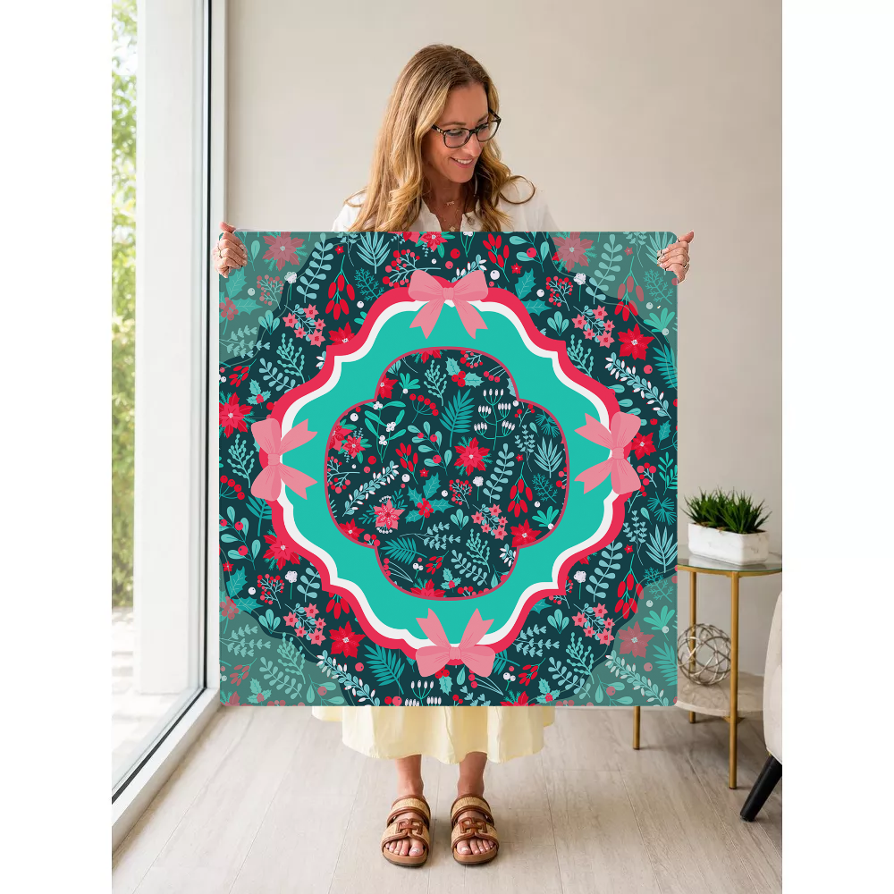 Festive Foliage mahjong mat — Held Mat Portrait