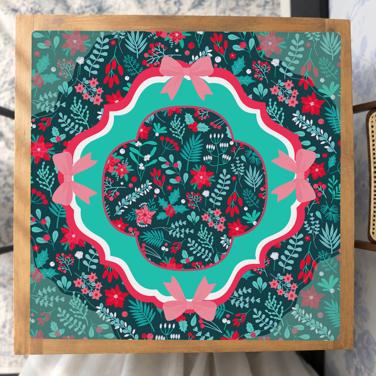 Festive Foliage mahjong mat — Studio Overhead