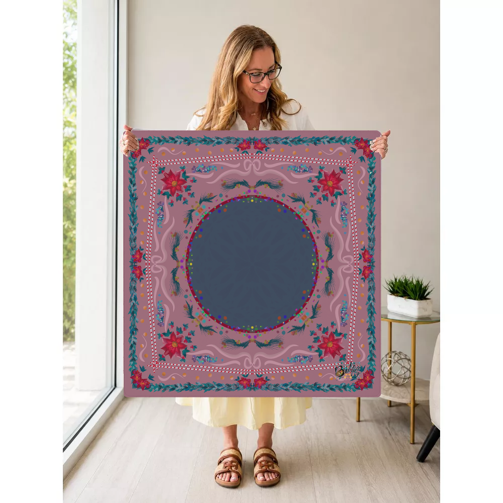 Festive Wreath Wonder mahjong mat — Held Mat Portrait
