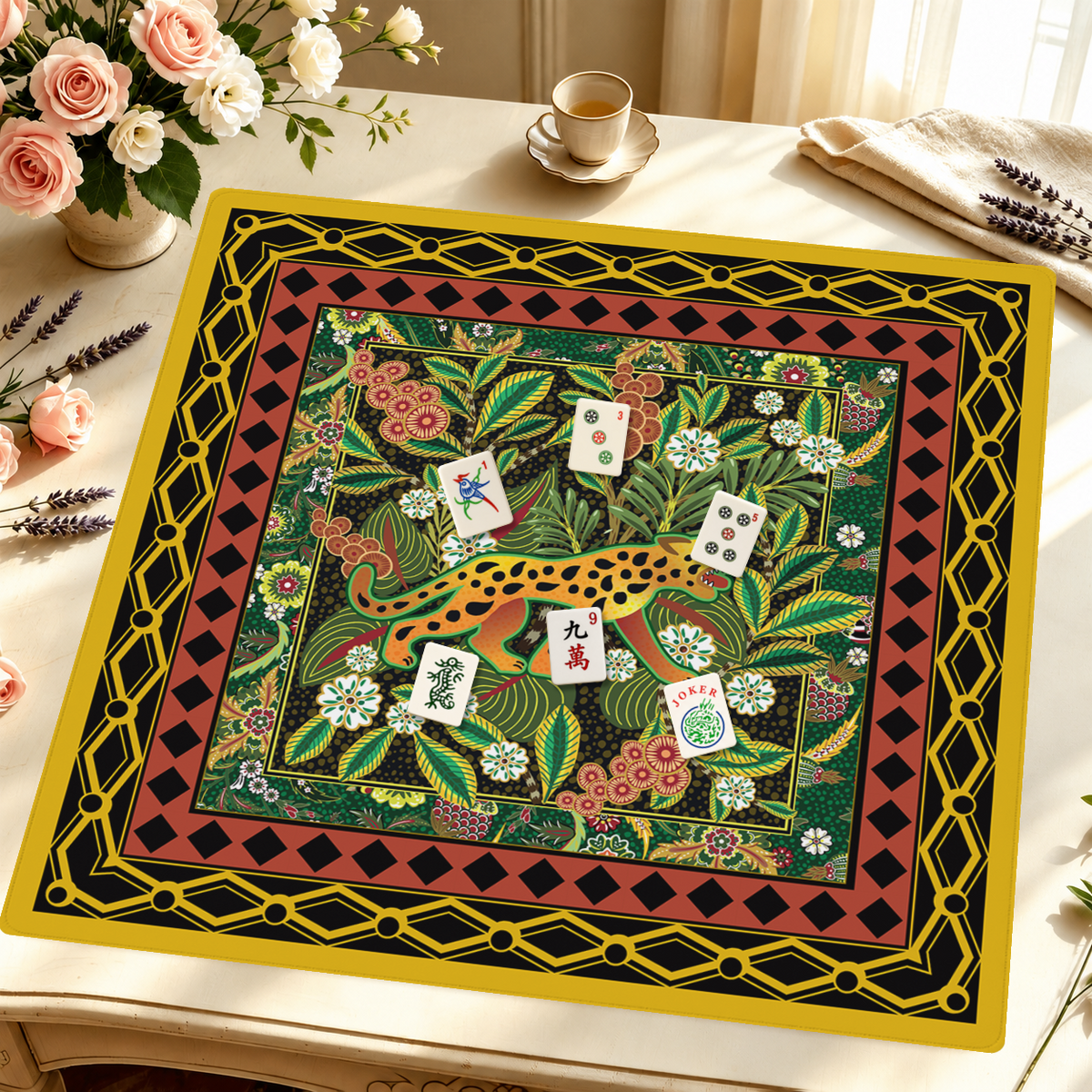 Fiera Dorada mahjong mat — Styled Tile Table