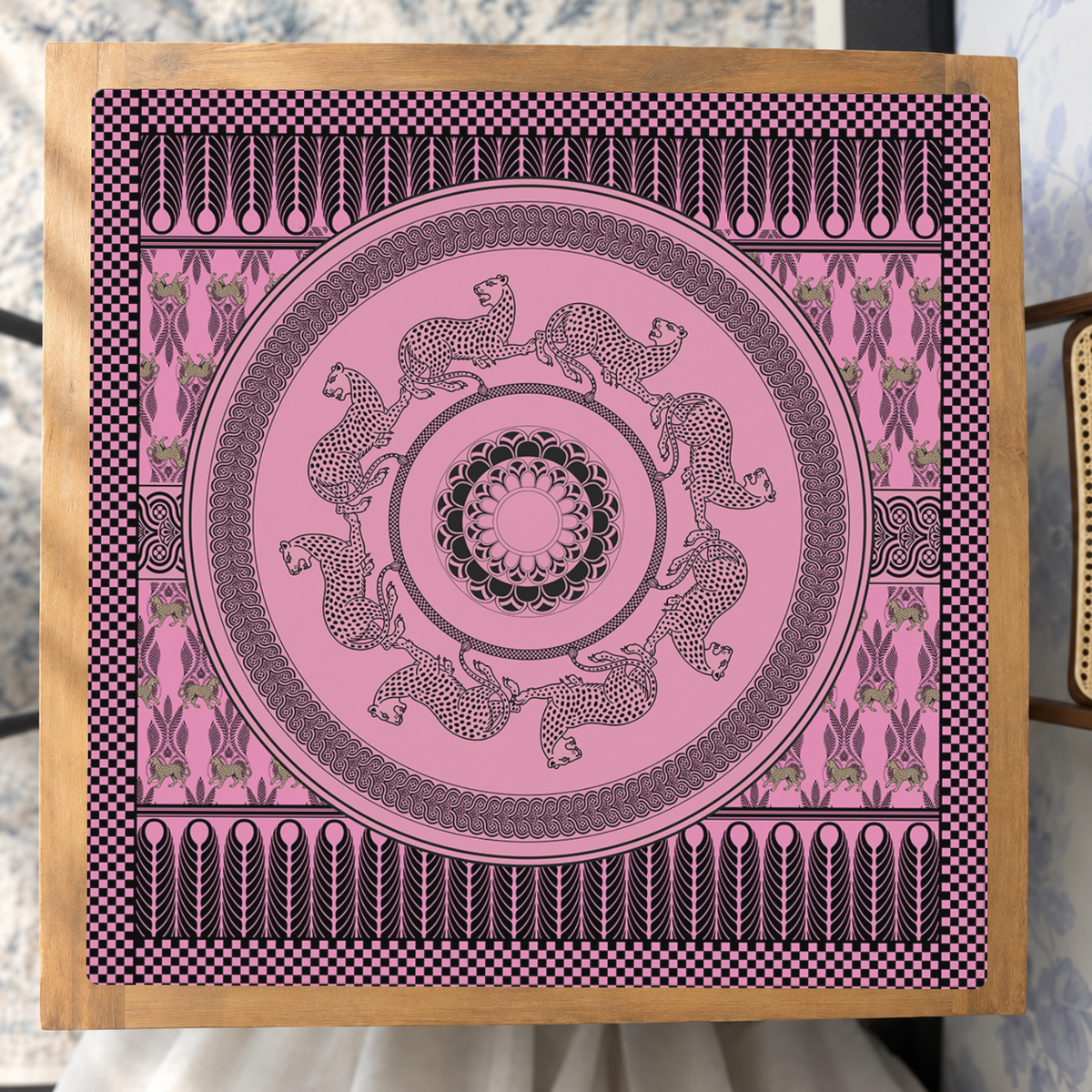 Gata Rosa mahjong mat — Studio Overhead